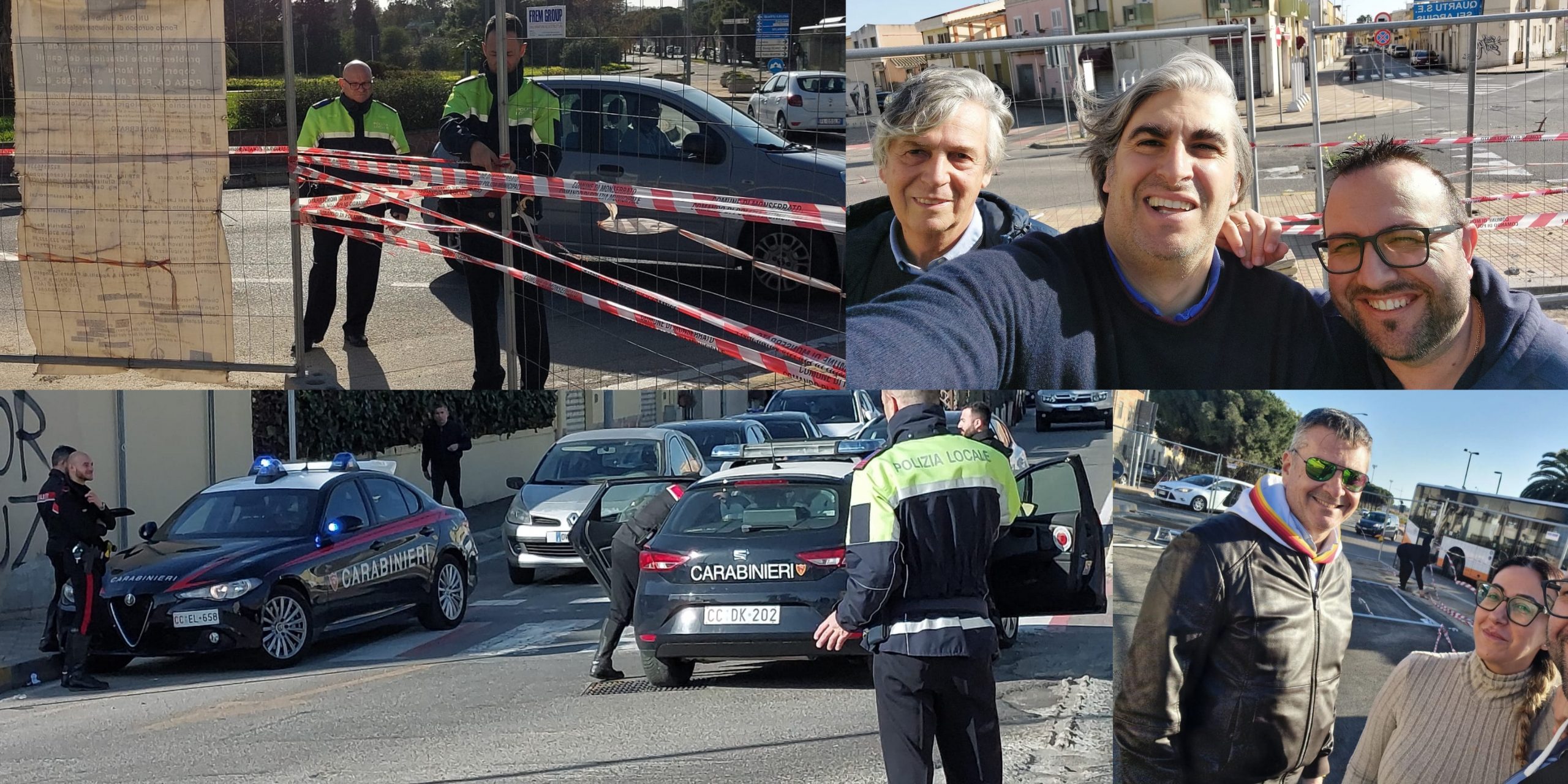 Monserrato, butta giù le transenne che delimitano il cantiere stradale e lancia in aria tutto ciò che gli capita tra le mani