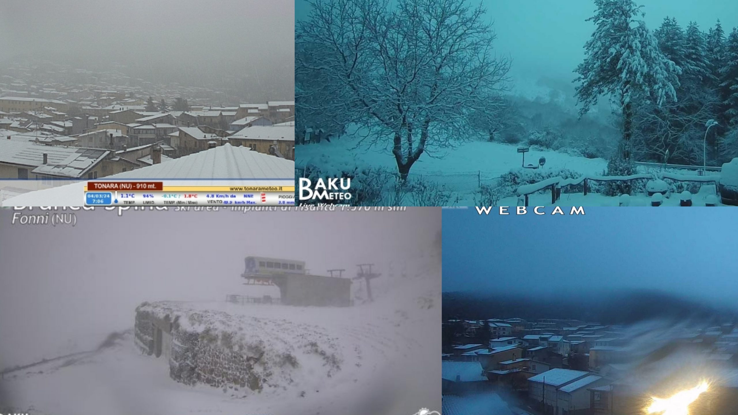 Da Tonara a Ollolai, da Desulo a Fonni a Gavoi un solo scenario: la neve