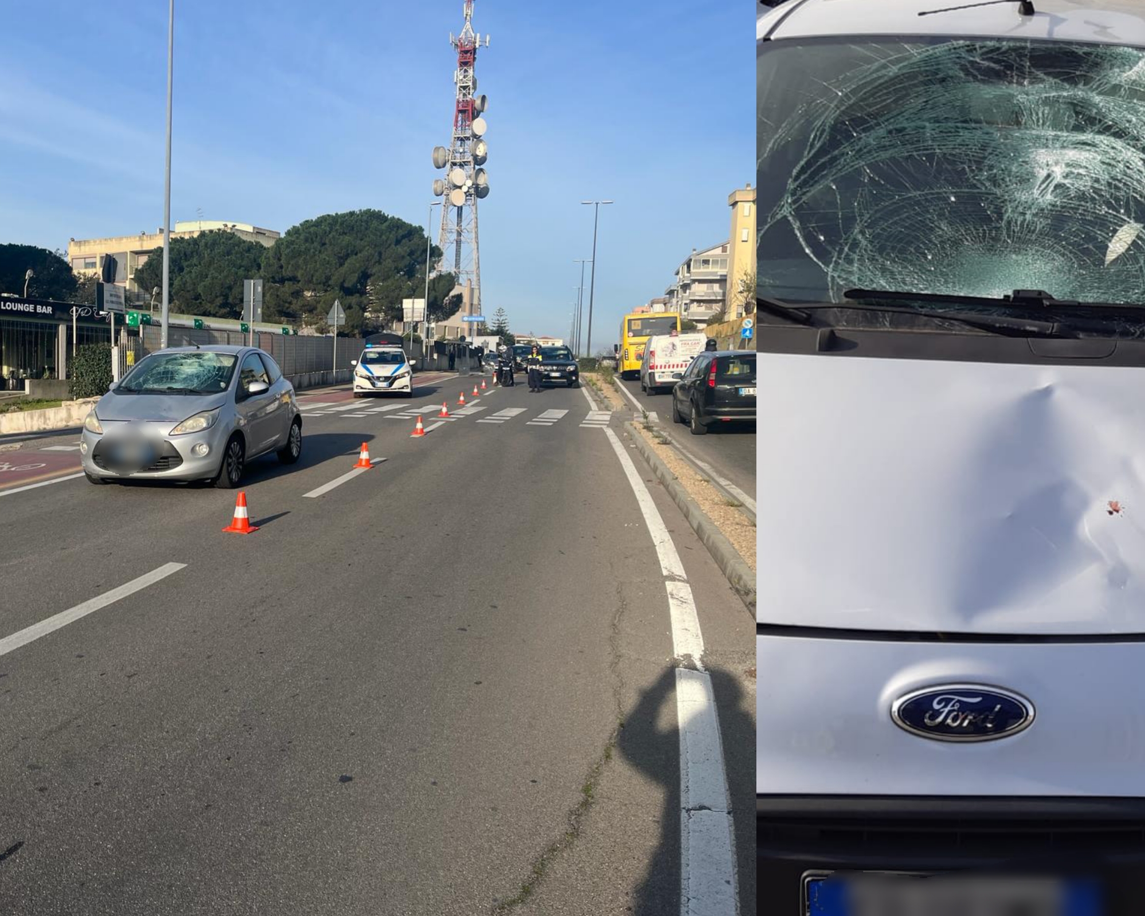 Quarantenne travolto sulle strisce nella via Peretti “maledetta” a Selargius, è grave al Brotzu