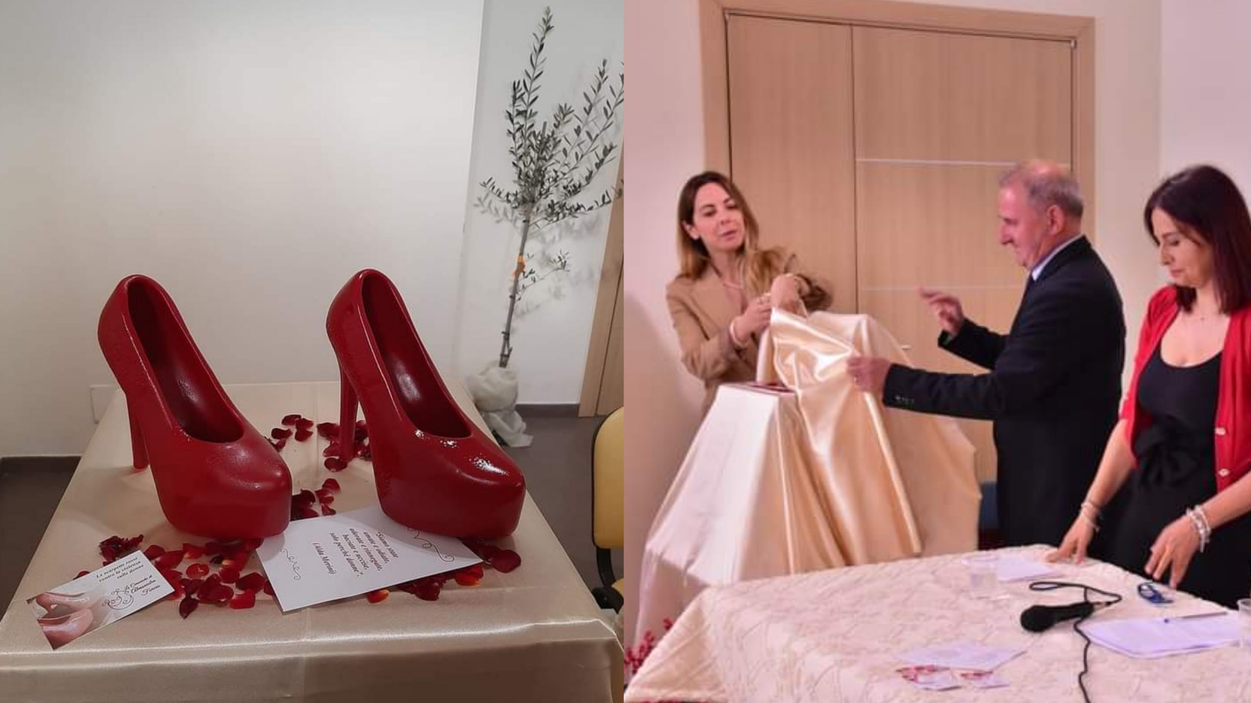 Le scarpette rosse in ceramica: l’arte contro la violenza sulle donne a Serrenti