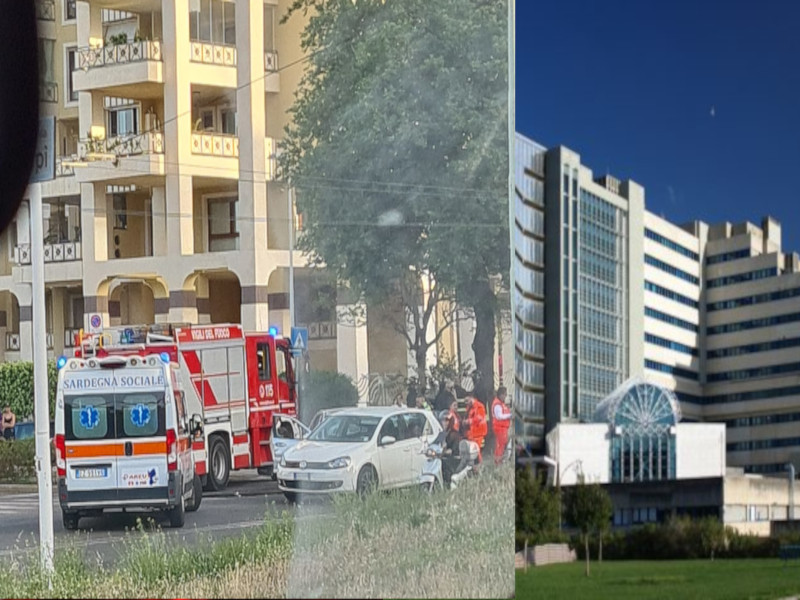 Auto si ribalta in viale Marconi a Cagliari: grave un ferito, amputate le dita della mano
