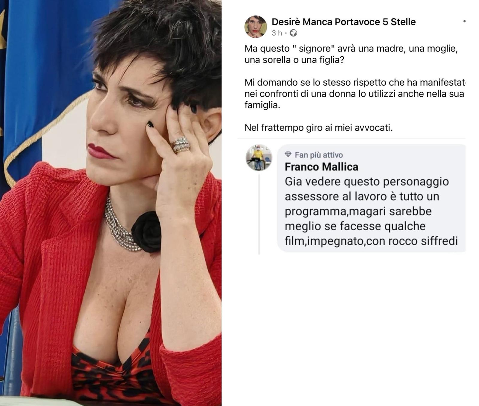“Fai un film con Rocco Siffredi”, post sessista contro l’assessore sarda al Lavoro Desirè Manca