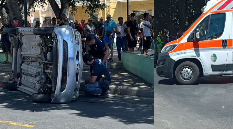 Quartu, cerca di evitare un’auto ma finisce ribaltata: donna estratta dalle lamiere e portata all’ospedale