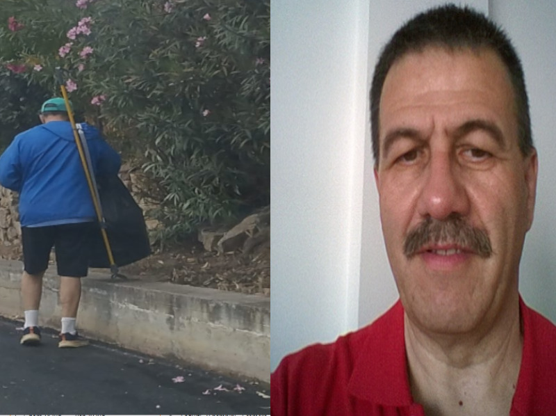 Adriano Casula, l’ex sindaco di Dolianova protettore della natura: “Ogni giorno raccolgo tanti chili di rifiuti a Villasimius”
