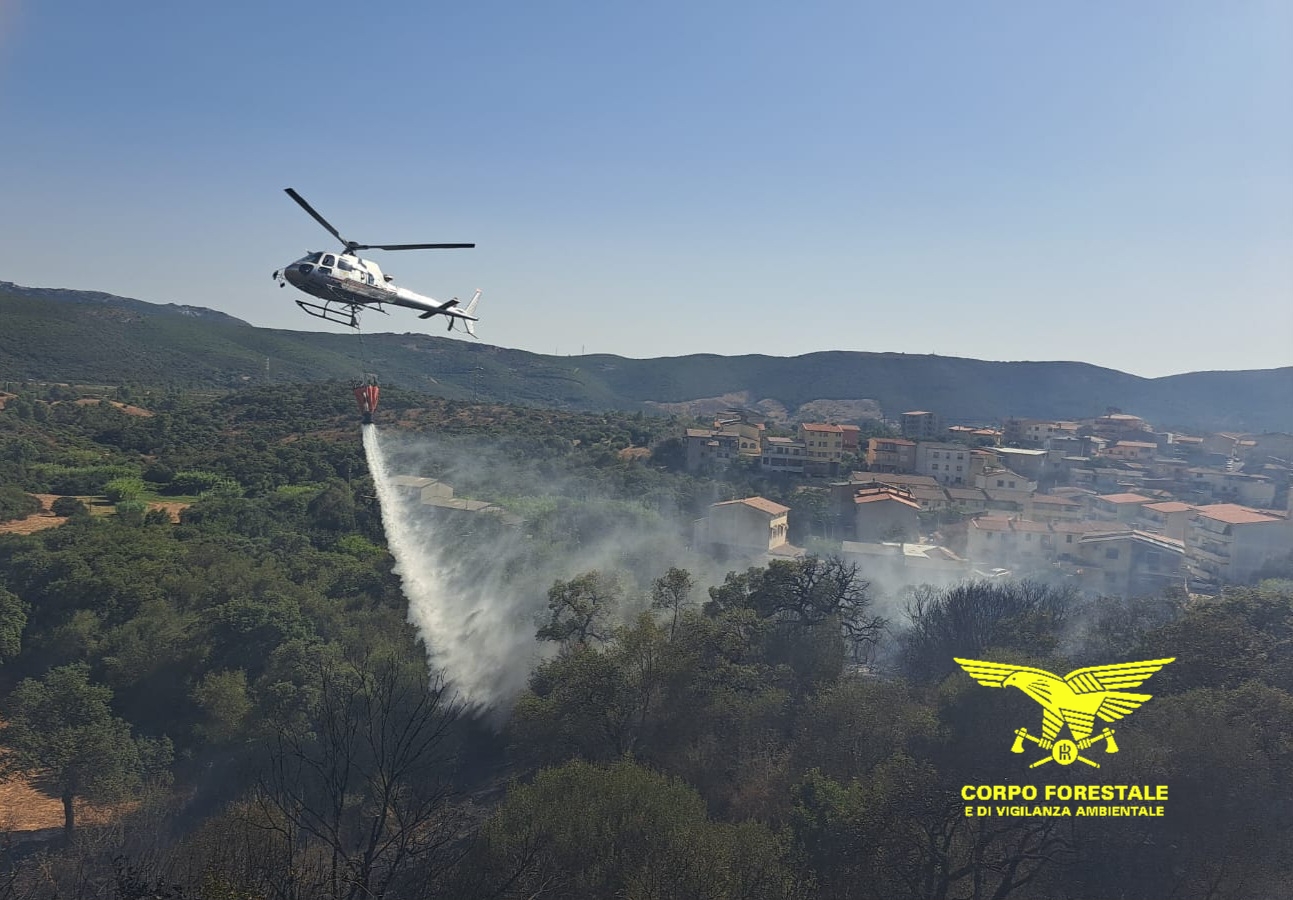 Paura a Iglesias, incendio sfiora una casa e un deposito di bombole