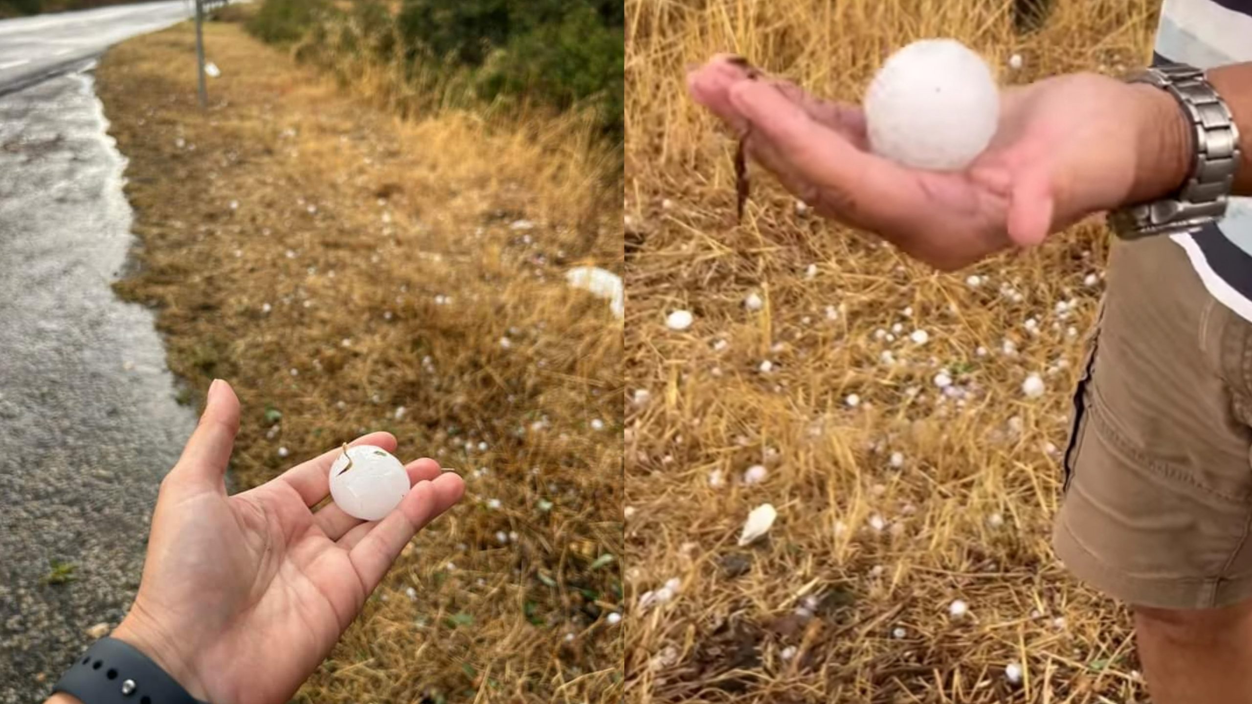 Il maltempo inizia a farsi sentire in Sardegna: maxi grandinata a Pattada