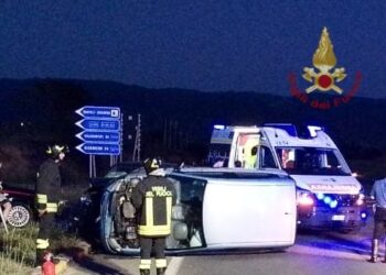 Quartucciu, un altro incidente stradale sulla nuova 554: due auto si scontrano e una si ribalta su un fianco