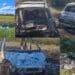 Assemini, un cimitero di auto bruciate e rifiuti in mezzo alla campagna