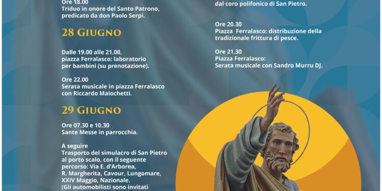 Festa di San Pietro, a Sant’Antioco le celebrazioni per il Patrono dei pescatori dal 26 al 29 luglio