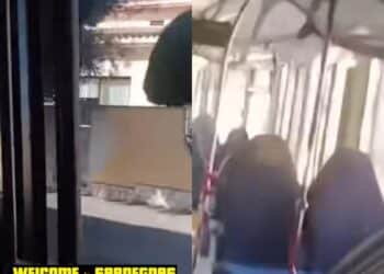 Ussana, il bus parte e percorre il paese con la portiera posteriore aperta: ripreso da un viaggiatore, il video diventa virale