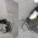 Sestu, buche e voragini talmente grandi da inghiottire i piedi dei passanti: in via Genova va in scena il paradosso