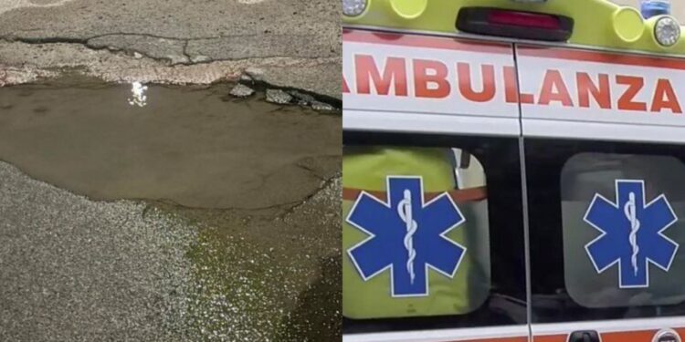 Ambulanza prende una buca e si ferma mentre trasporta un paziente da Carbonia a Cagliari: odissea sanitaria per un calciatore
