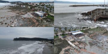 Cagliari, le impressionanti immagini del Poetto e di Marina Piccola dopo il ciclone Harry -VIDEO