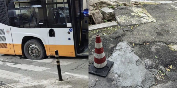 Cagliari e Monserrato flagellate dal maltempo: piogge incessanti e voragini come crateri nel manto stradale che non regge