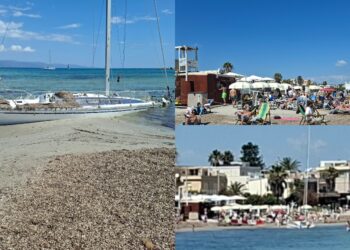 Cagliari, voglia d’estate al Poetto: la spiaggia dei centomila presa d’assalto da centinaia di cagliaritani: è la prima tintarella