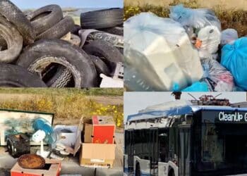 Cagliari, a Giorgino rifiuti di ogni tipo raccolti dai volontari