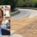 Carreggiata dissestata con buche e avvallamenti a Burcei, Zaher in campo per la Sp 21
