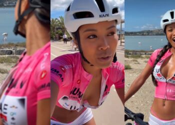 “La prima volta che ho visto i fenicotteri”: la ciclista Putri Cinta innamorata di Cagliari