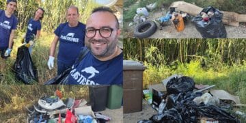 Monserrato, sotto il ponte della metro una discarica a cielo aperto