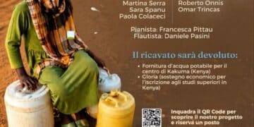 “Gocce d’Acqua per il Futuro”: a Flumini di Quartu un concerto benefico per portare acqua potabile e istruzione ai bambini di Kibera e Kakuma