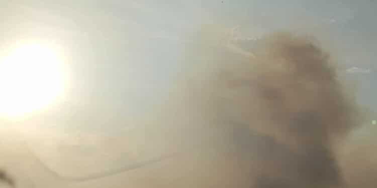 Vasto incendio lungo la 131, vigili del fuoco in azione
