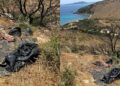 Villasimius, Punta Molentis scambiata per discarica: rotoli di guaina bituminosa abbandonati sul ciglio della strada