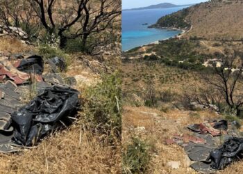 Villasimius, Punta Molentis scambiata per discarica: rotoli di guaina bituminosa abbandonati sul ciglio della strada